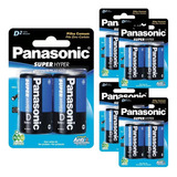 Kit 10 Pilhas Grande D Panasonic Comum R20 5 Cartelas C 2