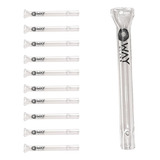 Kit 10 Piteiras De Vidro 6mm X 5cm Bocal Achatado Flat Sabor Sem Sabor