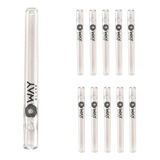 Kit 10 Piteiras De Vidro Finas 5mm X 5cm bocal Slim 