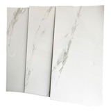 Kit 10 Placa Adesiva Marmore Branco 3d Parede Painel 30x60cm Cor Branco Prime