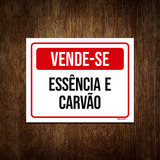 Kit 10 Placa Sinalização - Vende-se Essência E Carvão