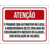 Kit 10 Placa Som Automotivo Encerramento Aluguel 36x46