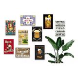 Kit 10 Placas Decorativas Cervejas Beer Bar 20x30cm Bebidas