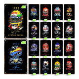Kit 10 Placas Quadros Decorativos Formula 1 F1 Senna Prost