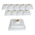 Kit 10 Plafon Luminária Branco Quadrado Bocal Porcelana 100w 110v 220v