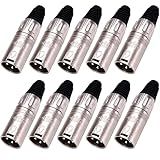 Kit 10 Plug Conector Linha Macho Xlr Santo Angelo L3mnn01