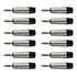 Kit 10 Plug P2 Stereo 3 5mm Nickel Plt Wc 1323 Wireconex Cor Preto