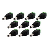 Kit 10 Plug P4 Macho Com Borne Para Fontes Camera Cftv