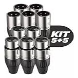 Kit 10 Plugs Roxtone Xlr Linha