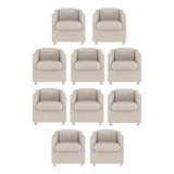 Kit 10 Poltronas Decorativa