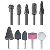 Kit 10 Pontas Montadas Para Furadeira E Parafusadeira Lima Rotativa Pontas Abrasivas Diamantadas