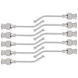 Kit 10 Ponteira Aço Inox Cânula Agulha Tratar Filhotes Pássaros Seringa 2 0mm Criador Canário Curió Coleiro Trinca Ferro Agapornis Periquito Alimentação Manual Papinha