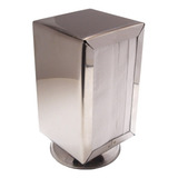 Kit 10 Porta Guardanapo De Papel Inox Bar Lanchonete Tv Cor Cinza