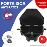 Kit 10 Porta Isca Raticida Armadilha Para Ratos Ratox