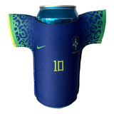 Kit 10 Porta Lata Cerveja Refri Camisa Brasil Copa Do Mundo