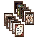 Kit 10 Porta Retratos 10x15 Molduras Para Fotografia Cor Ypê