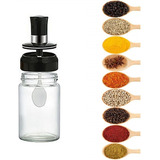 Kit 10 Porta Tempero Com Colher Condimento Sal Açucar