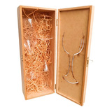 Kit 10 Porta Vinho 35x13x10 Mdf Premium Fecho Dobradiça Top