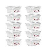 Kit 10 Potes Marmita Fitness 750ml Travas Freezer Microondas
