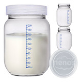 Kit 10 Potes Vidro Armazenar Papinha Leite Materno Brinde