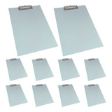 Kit 10 Prancheta A4 Colorida Mdf Oficio Prendedor Eficiente Cor Verde