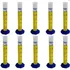 Kit 10 Proveta Graduada De Plástico 25ml Com Base   Nalgon