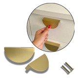 Kit 10 Puxador Concha Dourado Fosco P Gaveta Armário porta