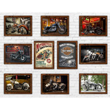 Kit 10 Quadros 32x23 Harley Davidson