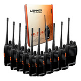 Kit 10 Radio Comunicador Amador Comunicação Walk Talktok 777 Bandas De Freq ência Uhf 400 470 Cor Preto