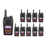Kit 10 Rádio Comunicador Baofeng Uv