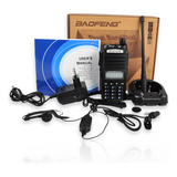 Kit 10 Radio Comunicador Dual Band Baofeng Uv 5r Vhf Uhf Bandas De Freq ência Cor Preto