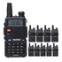 Kit 10 Rádio Comunicador Ht Dual Band Uhf Vhf Uv-5r Fm Fone