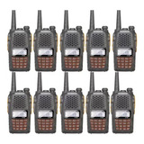 Kit 10 Radio Ht Walk Talk Dual Band Baofeng Uv 6r Uhf Vhf 7w