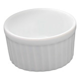 Kit 10 Ramekin Grande Gateau 200 Ml Porcelana Ref 287 Cor Branco Canelado