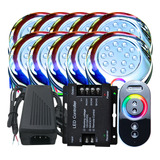 Kit 10 Refletor Piscina Led 15w Rgb 01 Touch 01 Fonte Pt