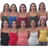 Kit 10 Regatas Regatinha Alcinha Blusa Feminina Atacado
