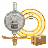Kit 10 Registro Regulador Gás Aliança 505 Mangueira 1 20m