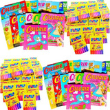 Kit 10 Revistas De Colorir E Pintar Infantil 10 Caixas Giz De Cera Lembrancinha Lembrança Festa De Aniversário Para Crianças