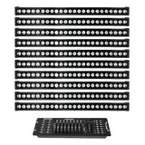Kit 10 Ribaltas Led Pixel Outdoor 24x12w Rgbw Mesa Dmx 192