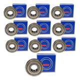 Kit 10 Rolamentos Rígido De Esfera 6201 Zz 12 X 32 X 10 Nsk