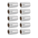 Kit 10 Rolos Filme Stretch 100x25 Bobina Manual Resistente