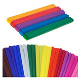 Kit 10 Rolos Papel Crepom 48cm X 2 Metros Cores Variadas Bm