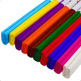 Kit 10 Rolos Papel Crepom Com Várias Cores 48cmx2m Colorido