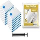 Kit 10 Saco A Vácuo Roupa Viagem 50 X 60 Cm Bomba Capa Travesseiro Impermeável SMS Confort Line