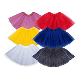 Kit 10 Saia Infantil Varias Cores Colorida Tutu Tule 30cm