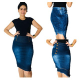 Kit 10 Saia Jeans Evangelica Midi