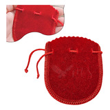Kit 10 Saquinhos Veludo Joias Brinco Pulseira Biju Vermelho