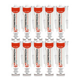 Kit 10 Selantes Pu40 Branco Poliuretano Híbrido Fixador 400g