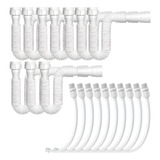 Kit 10 Sifão Ajustavel 10 Engate Flex 1 2 40cm Pvc Tigre