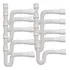 Kit 10 Sifão Sanfonado Extensivo Ajustável Multiuso - Tigre Cor Branco